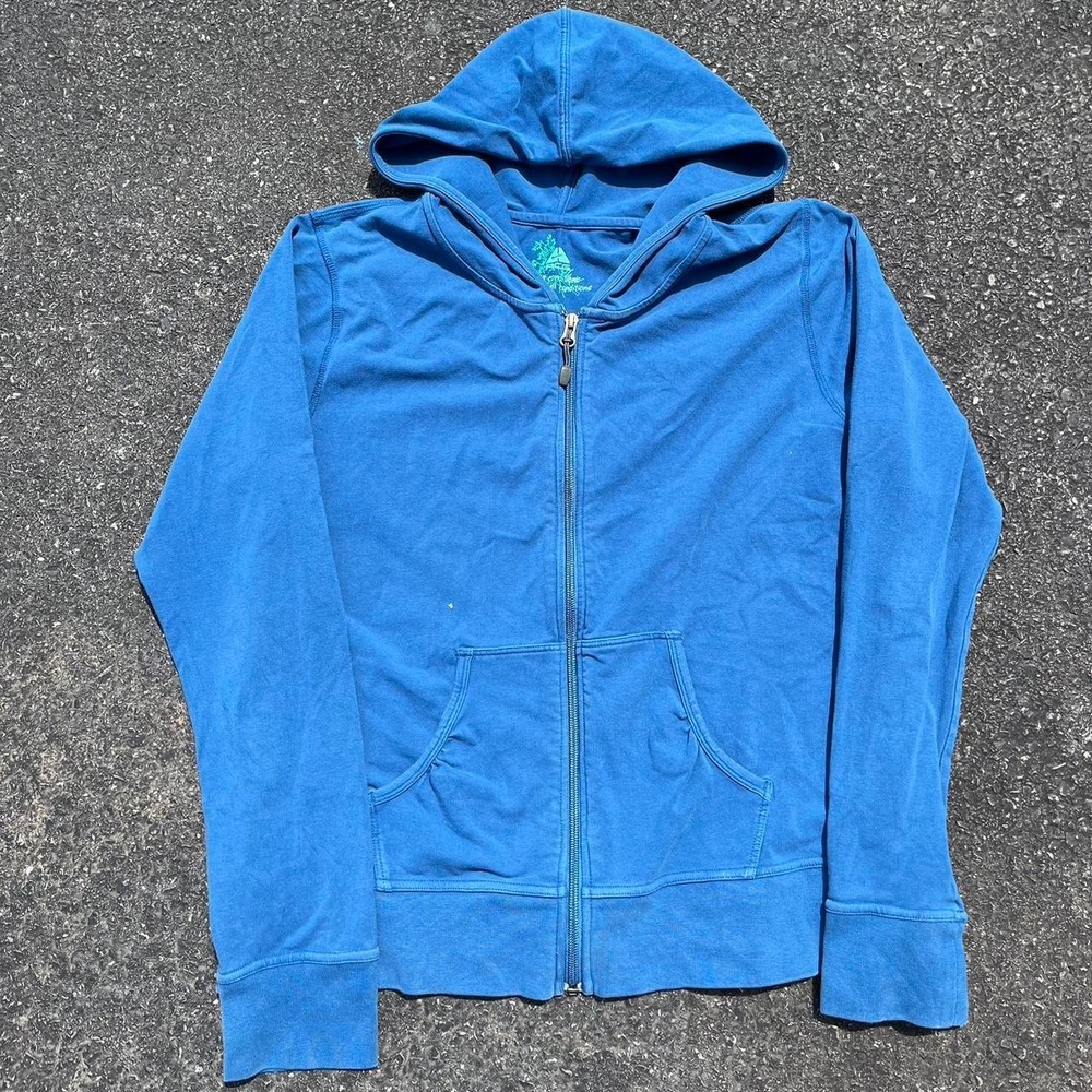 Vintage Nike ACG Thermal Fit blue zip up hoodie size M